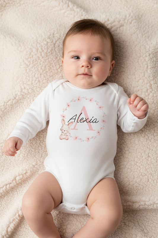 Personalised Babygrow Initial & Name