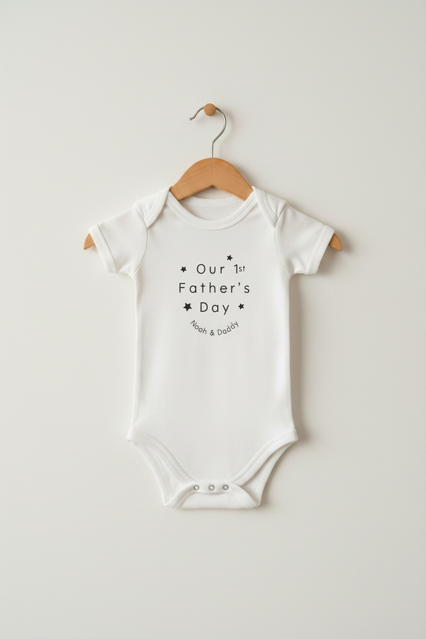 Personalised First Fathers Day Babygrow
