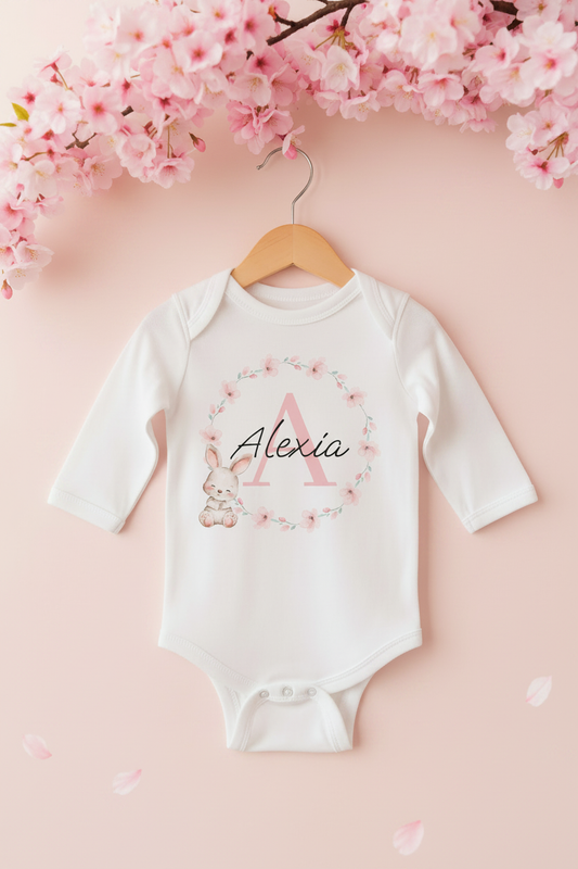 Personalised Baby Onesie Initial & Name