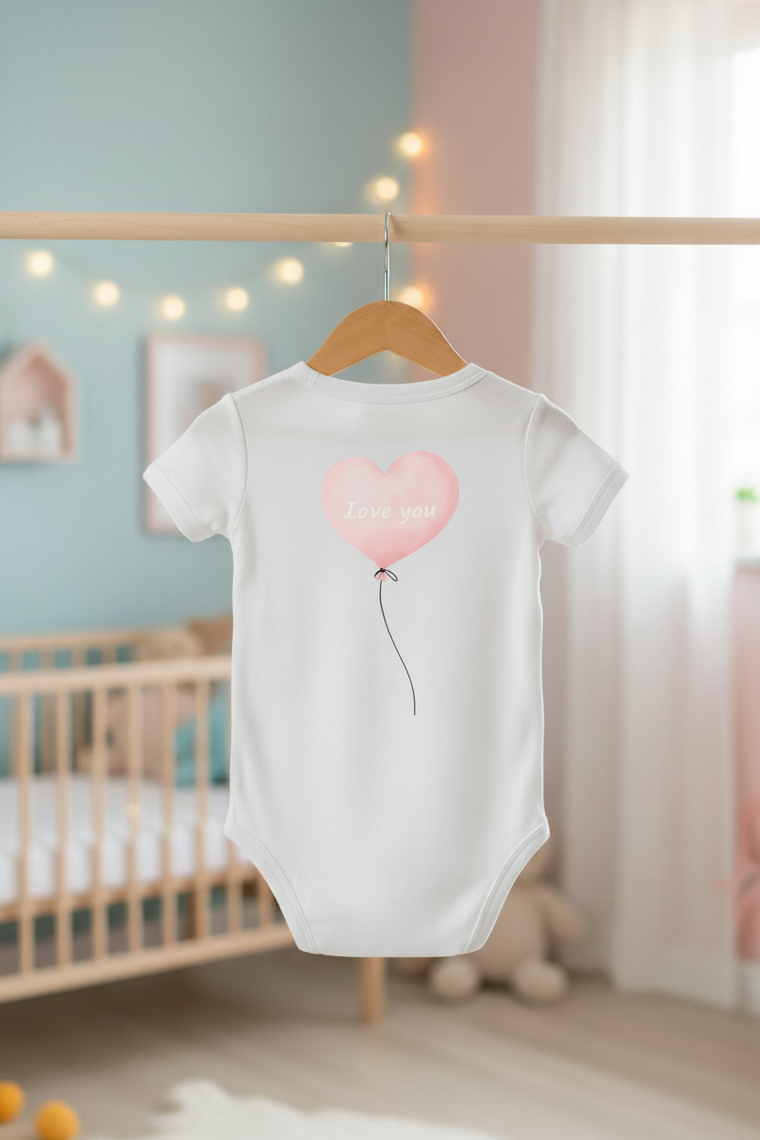Our 1st Mother's Day Pink Bunny Babygrow Perosnalised