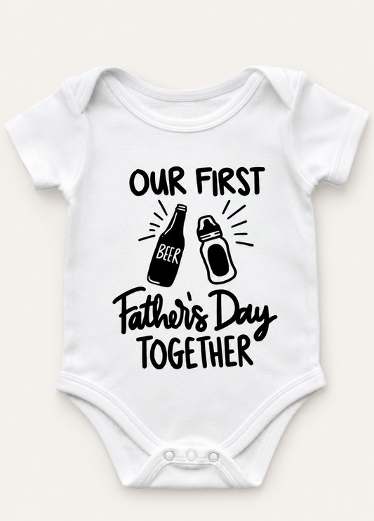 Our First Fathers Day Together babygrow