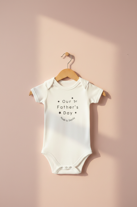 Personalised First Fathers Day Babygrow