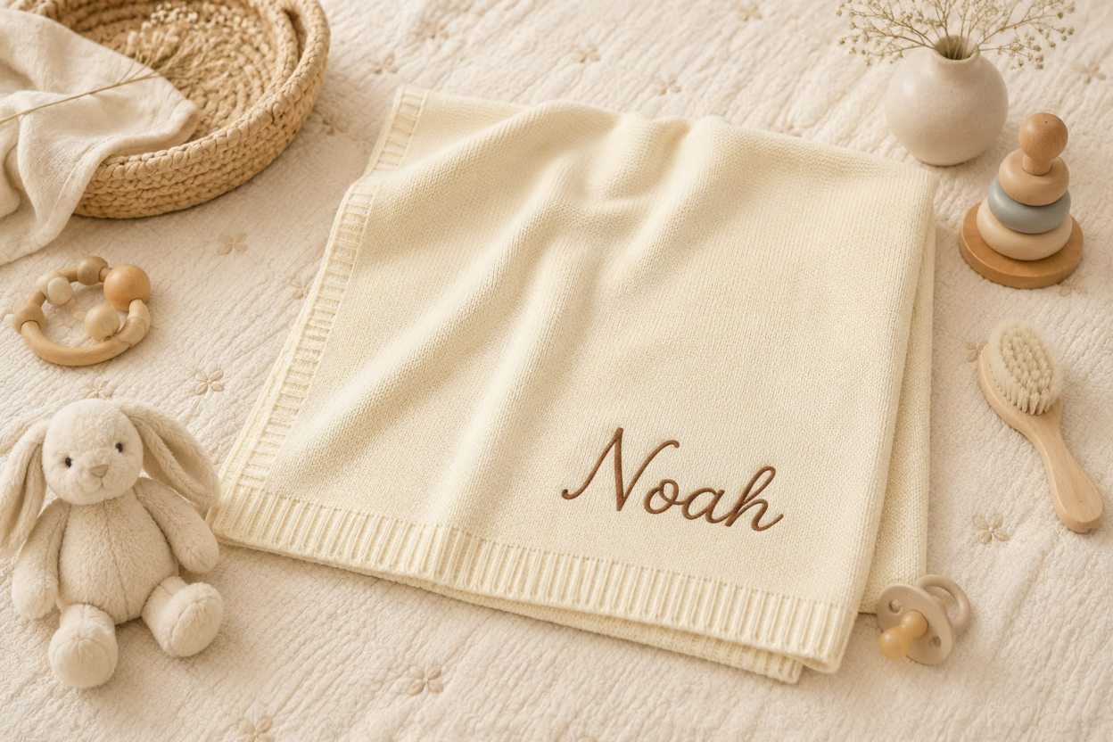 Personalised Knitted Blanket